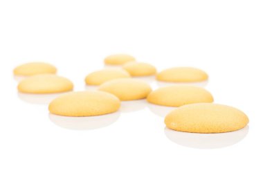 Tatlı sünger bisküvi beyaz izole