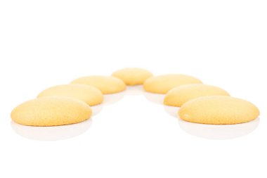 Tatlı sünger bisküvi beyaz izole