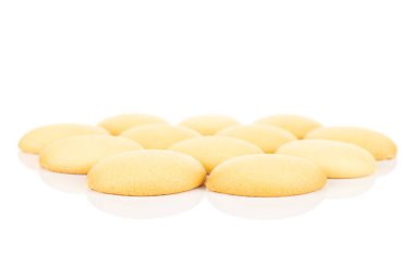 Tatlı sünger bisküvi beyaz izole