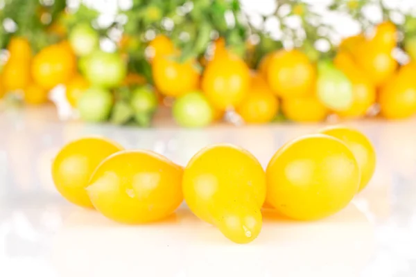 Yellow pear tomato isolated on white — Stock Photo, Image