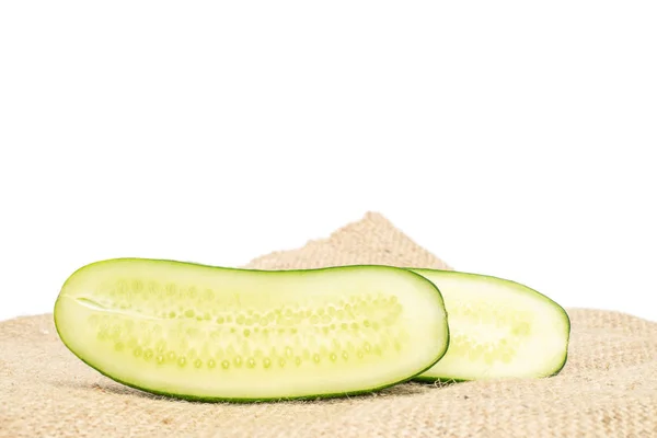 Fresh green cucumber isolated on white — Stock Photo, Image