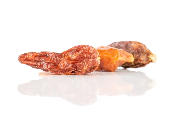 Suchy czerwony papryka Pepperoncino na białym tle — Zdjęcie stockowe