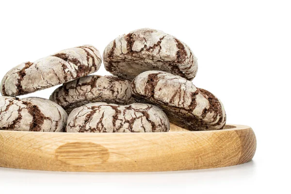 Schokolade Brownie Cookie isoliert auf weiß — Stockfoto