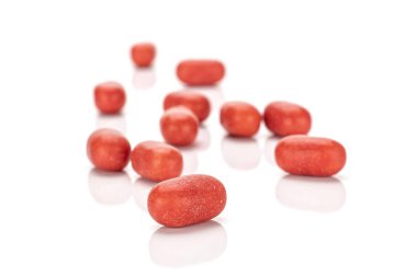 Tatlı pastel şekerler, beyaz tenli.