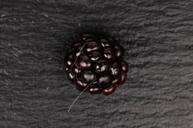 Gri taşta taze böğürtlen