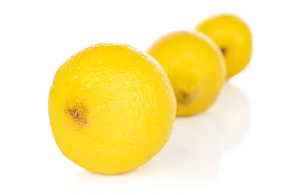 Citron jaune frais isolé sur blanc — Photo