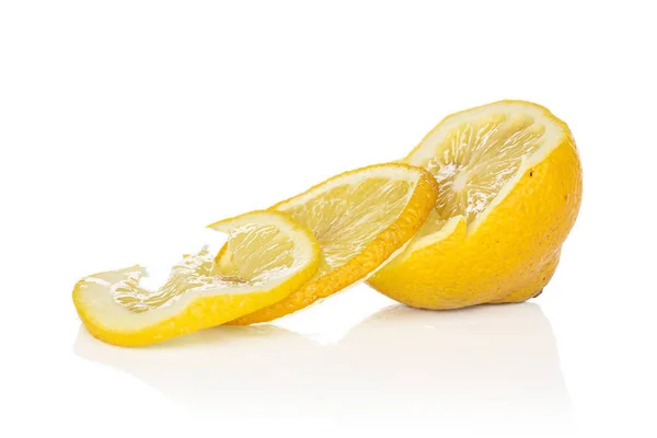 Fresh yellow lemon isolated on white — Stock Photo, Image