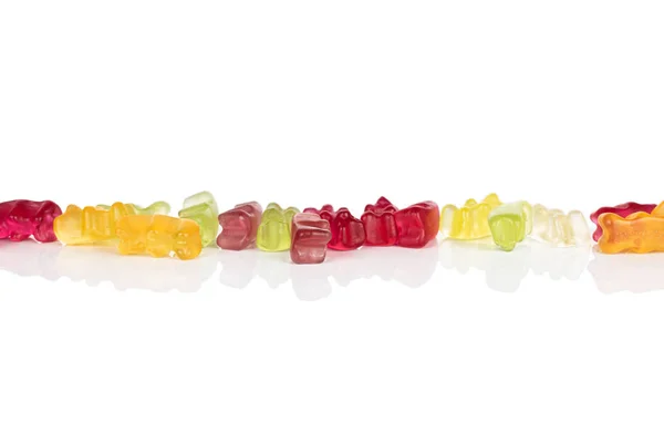 Urso de goma colorido isolado em branco — Fotografia de Stock