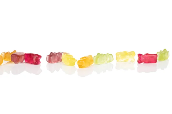 Färgglada gummy björn isolerad på vit — Stockfoto