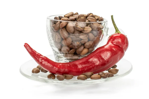 Fresh hot pepper isolated on white — Stock Photo, Image