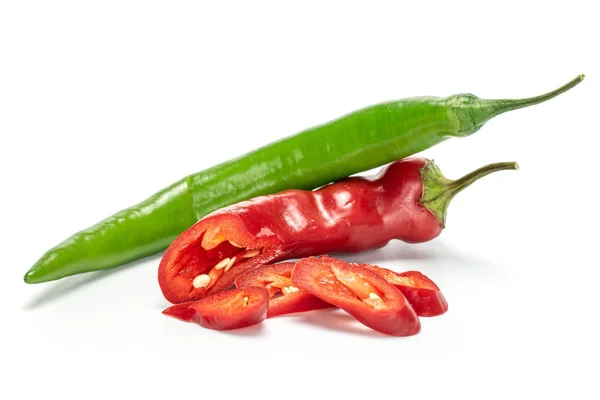 Fresh hot pepper isolated on white — ストック写真