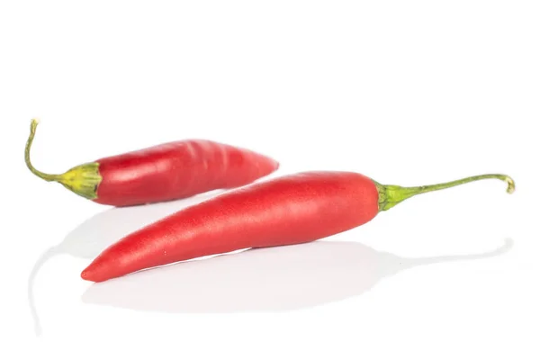 Chili cayenne chaud rouge isolé sur blanc — Photo