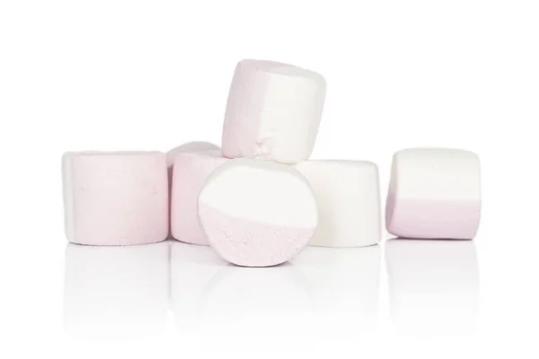 Sweet pastel marshmallow isolated on white — Stock Photo, Image