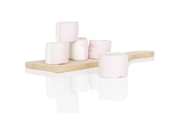 Sweet pastel marshmallow isolated on white — Stock Photo, Image