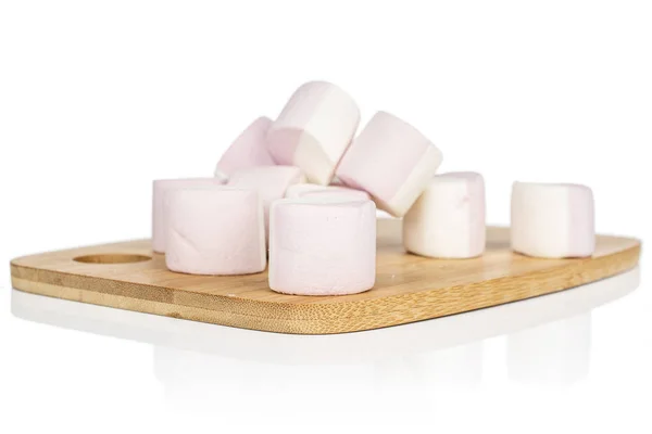 Marshmallow pastel doce isolado em branco — Fotografia de Stock
