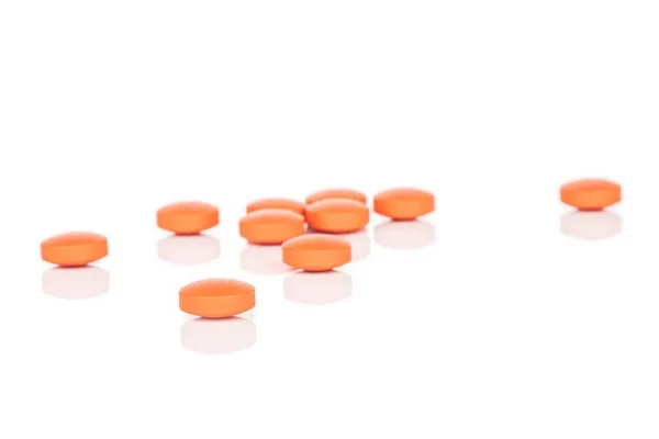 Oranje apotheek tablet geïsoleerd op wit — Stockfoto
