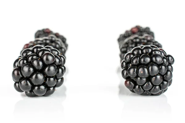 Fresh black blackberry isolated on white — Stock Photo, Image
