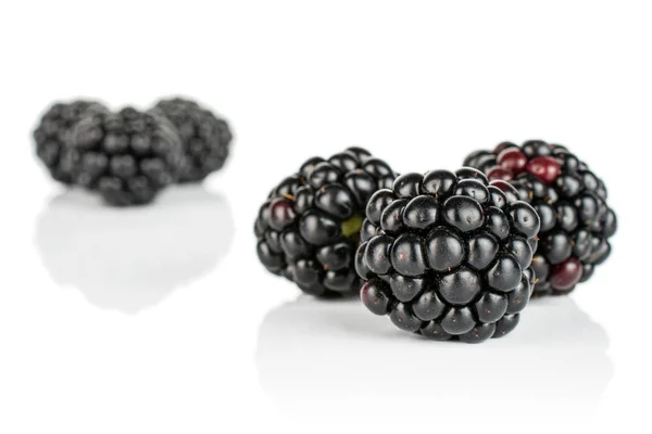 新鲜的黑莓，用白色隔开 — 图库照片
