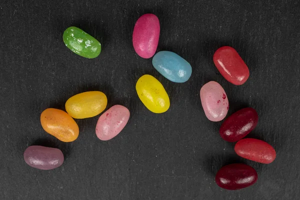 Doces de geléia em pedra cinzenta — Fotografia de Stock