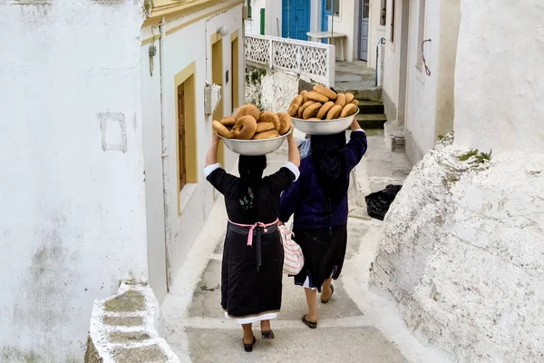 Greece, Karpathos Island, Easter in  Olympos /   just  cooking bread for Easter in a traditional  community oven