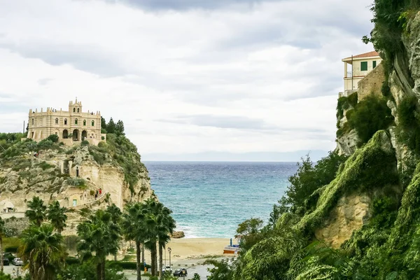 Вид Узбережжя Італії Місті Tropea — стокове фото