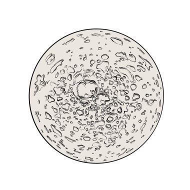 El çizilmiş kroki üzerinde beyaz arka plan izole Mars siyah. Vintage tarzı çizim, posterler, süsleme ve baskı için ayrıntılı... Vektör çizim