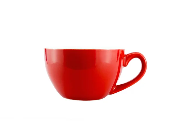 Red Cup Isolated on White background, With clipping path — Stock Photo, Image