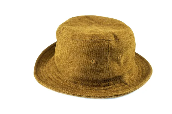 Brązowy kapelusz izolowany na białym tle — Zdjęcie stockowe