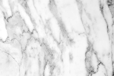 Arkaplan veya tasarım sanatı için doğal desenli beyaz mermer dokusu.