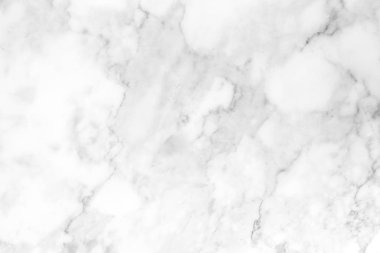 Arkaplan veya tasarım sanatı için doğal desenli beyaz mermer dokusu.