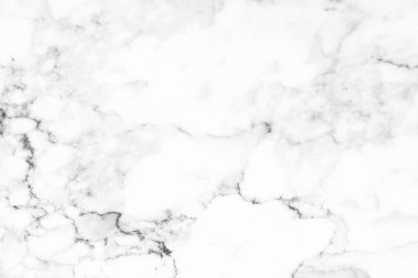 Arkaplan veya tasarım sanatı için doğal desenli beyaz mermer dokusu.