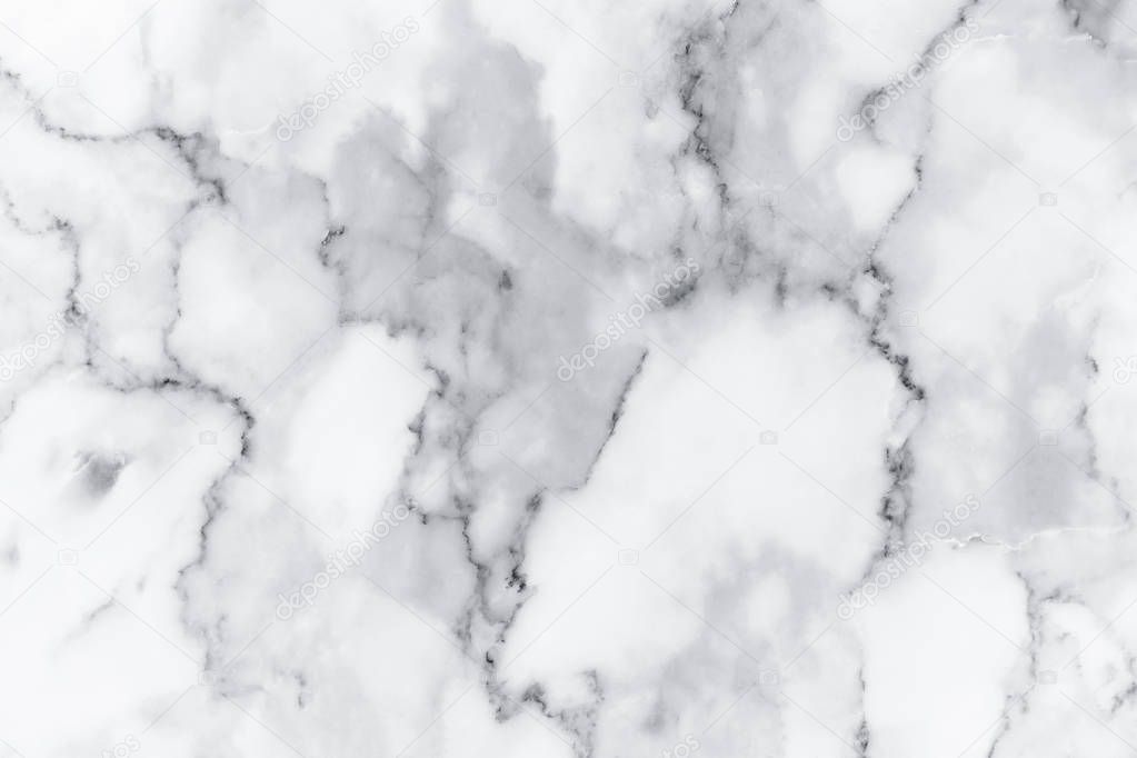 White marble texture with natural pattern for background, design or artwork