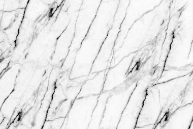 Arka plan için doğal desenli beyaz mermer dokusu.