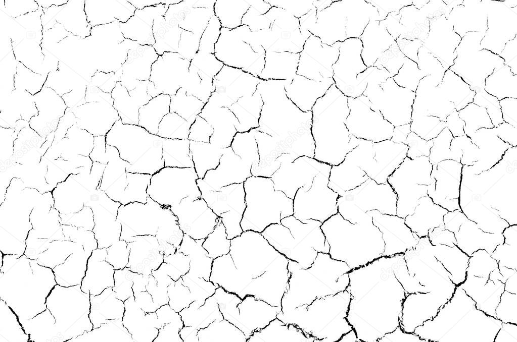 The cracks texture white and black cracked, background of white, For design and advertising