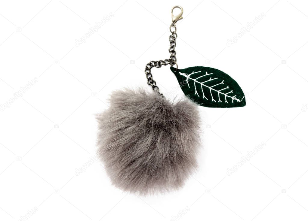 Fur ball isolated on a white background