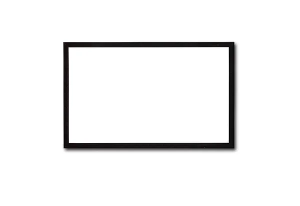 Black picture frame isolated on white background. File contains with clipping path. — Stock Photo, Image