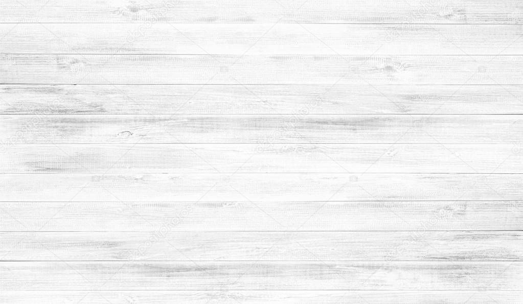 White wood floor texture background.