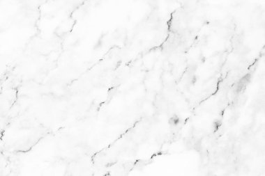 Arkaplan veya tasarım sanatı için doğal desenli beyaz mermer dokusu.