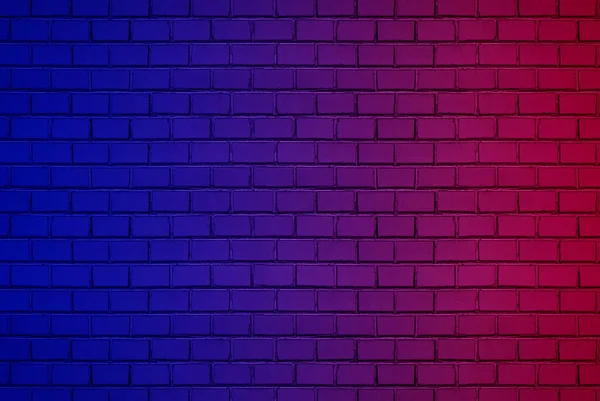Abstract Image Lighting Effect Red Blue Black Brick Wall Room — Stock Photo, Image