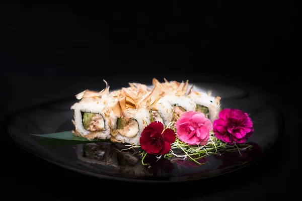 Plato Comida Menú Cócteles Sushi — Foto de Stock