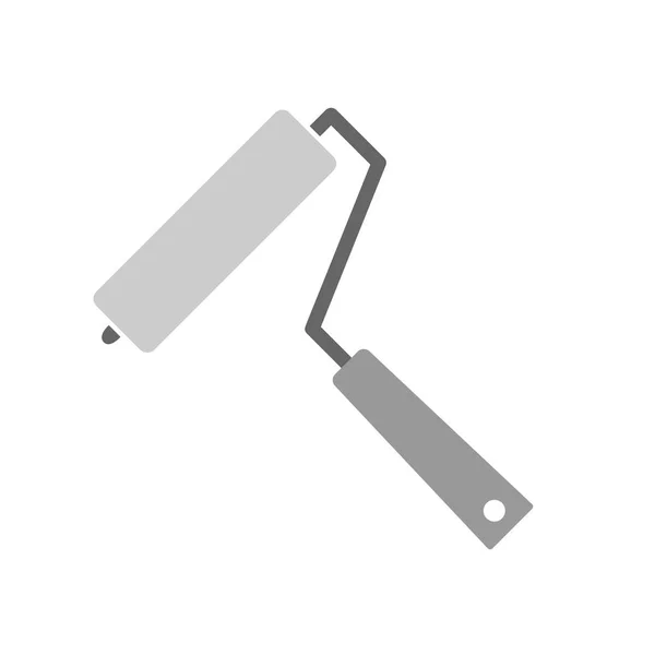 Roller Brush Grijs Pictogram — Stockvector