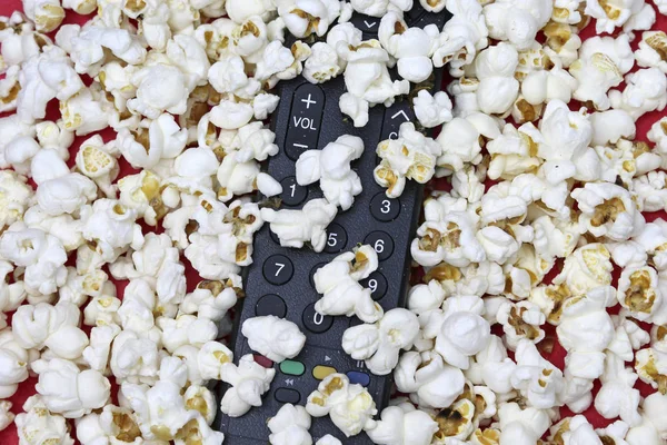 Remote Control Middle Popcorn — Stock Photo, Image