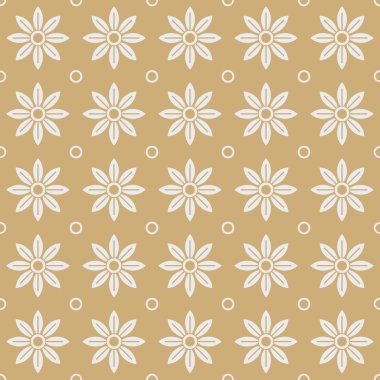 Kahverengi çiçek geometrik arka plan tasarımı