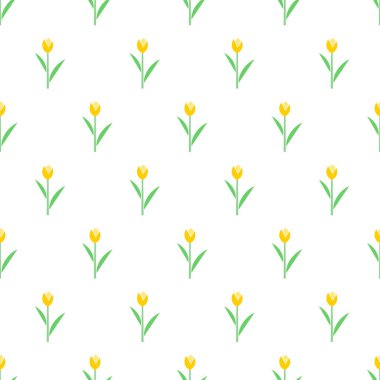 Basit sarı lale arka plan tasarımı