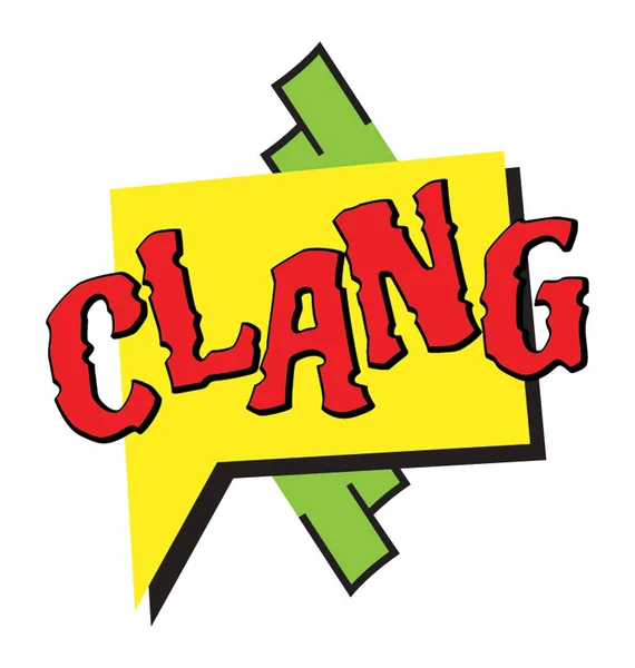 金属の音を打つことによって Clang — ストックベクタ