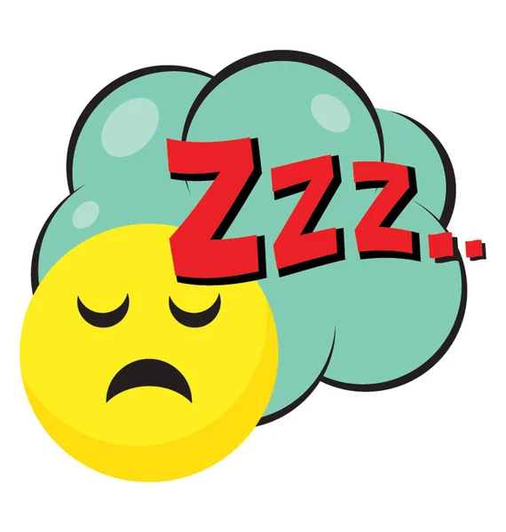 Zzz Symbol Snoring Sleep Funny Pop Art Bubble — Stock Vector