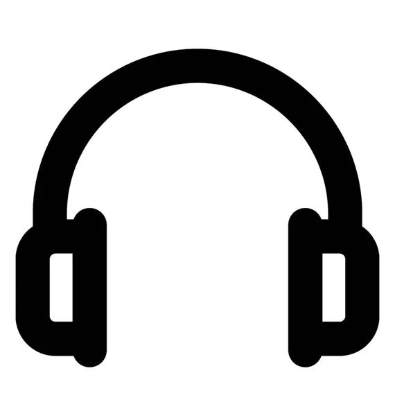 Στήριγμα Κεφαλής Ωτοασπίδες Για Δύο Τέλος Που Υποδηλώνει Εικονίδιο Ακουστικών — Διανυσματικό Αρχείο