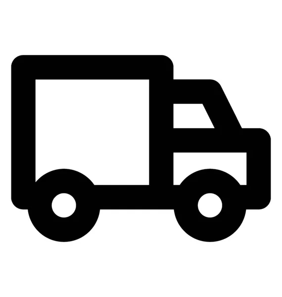 Una Furgoneta Transporte Carga Para Entregar Envíos — Vector de stock