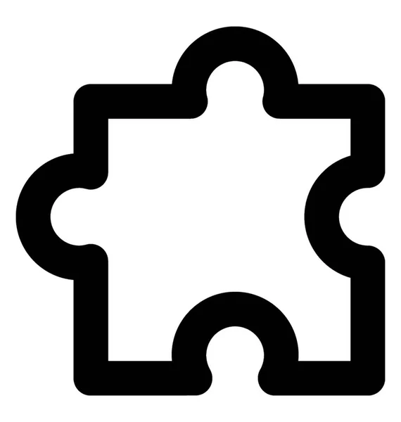 Puzzle Piece Isolated Jigsaw Puzzle — Stock Vector