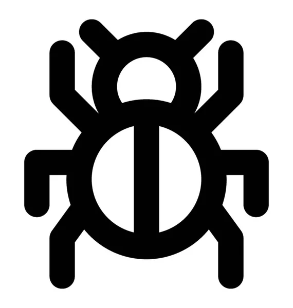 Bug Mignon Comme Créature Été Dessiné Pour Portrait Icône Virus — Image vectorielle